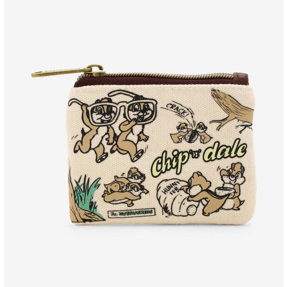 Loungefly Disney Chip 'n Dale Nutcrackers Canvas Coin Purse
